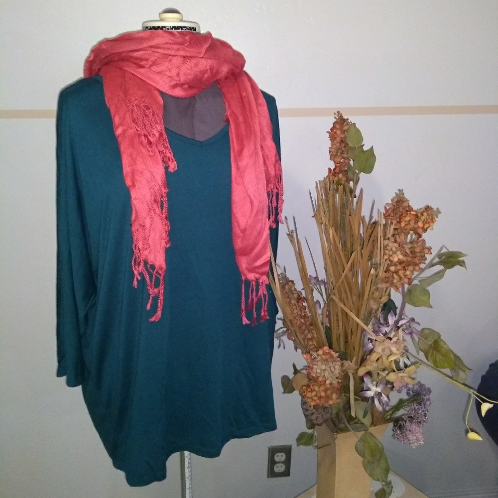 🛑 SOLD🛑 NWT Comfy Teal Tunic - Picture 1 of 7